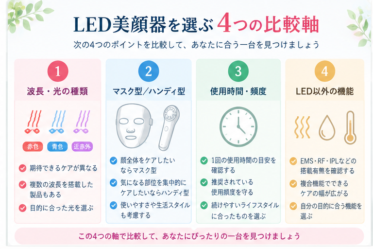 LED美顔器おすすめ比較|LEDマスク・光美容のタイプと選び方 | 美顔器 LED美顔器おすすめ比較|LEDマスク・光美容のタイプと選び方 | 美顔器