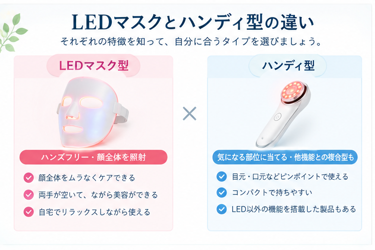 LEDマスクとハンディ型の違い