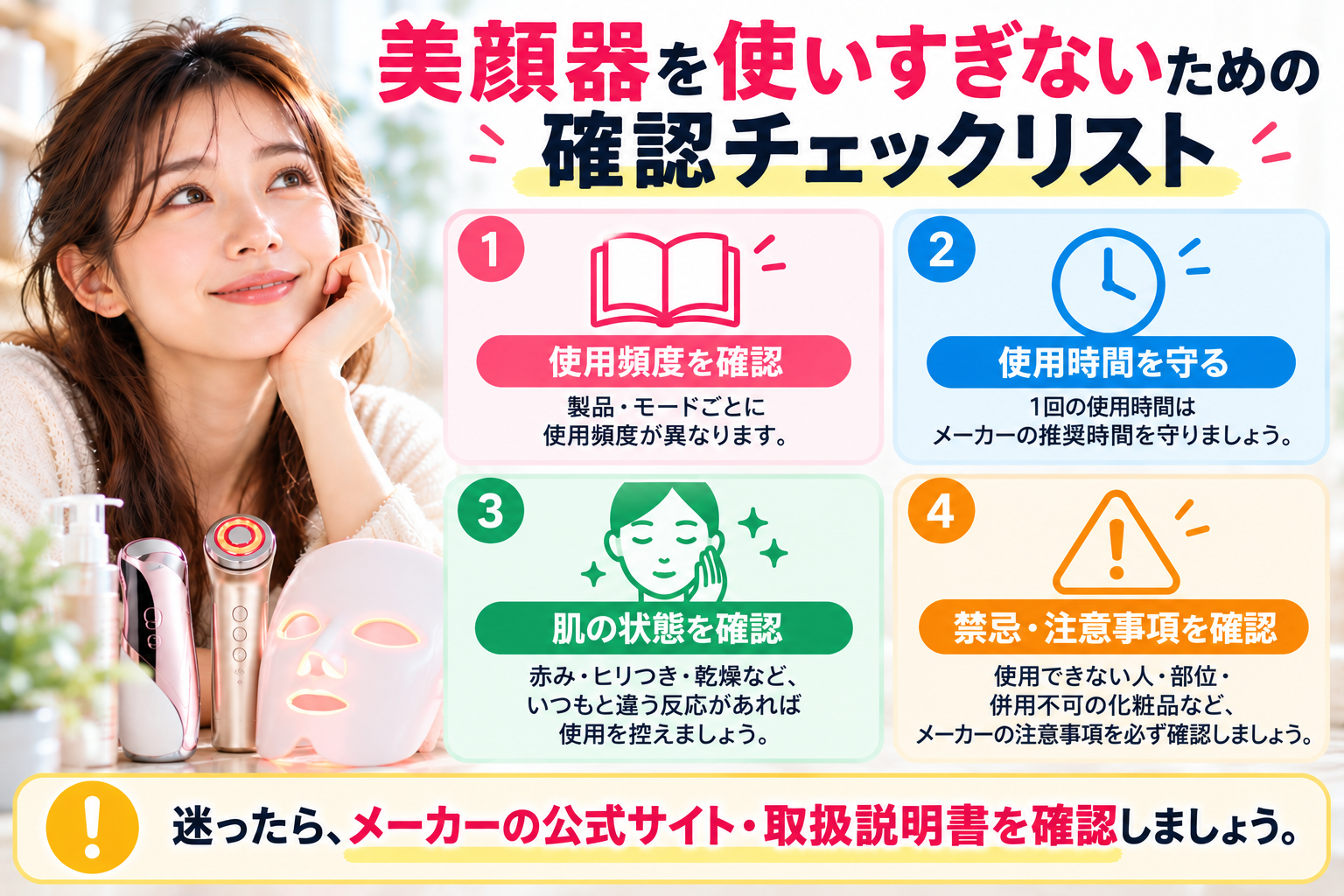 使いすぎを防ぐ4つの確認チェックリスト